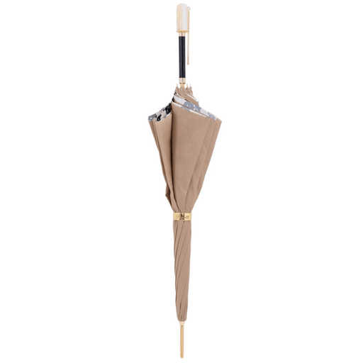 Beige Printed Interior Classic Designer Umbrella