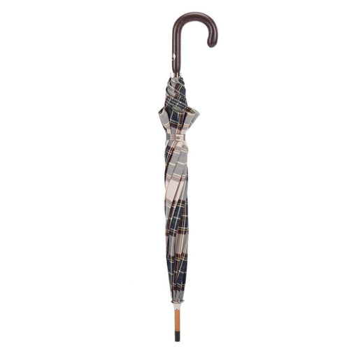 vintage long handle walking stick umbrella - checkered