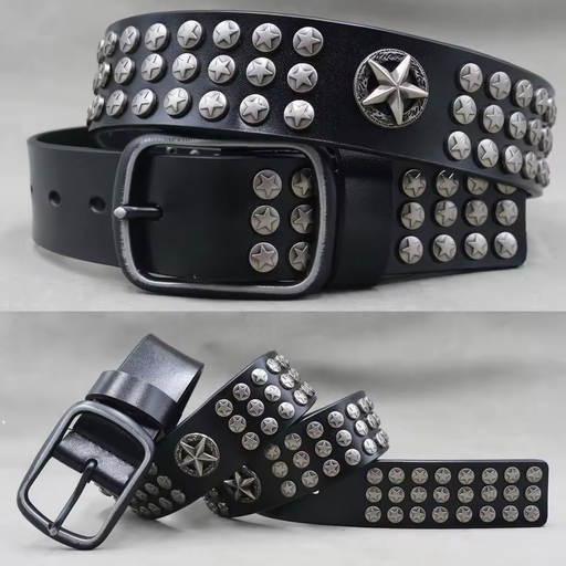 biker belt genuine leather