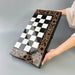 Black Acrylic Stone Chess Set With Stone Chess Board