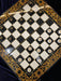 Black Acrylic Stone Chess Set With Stone Chess Board