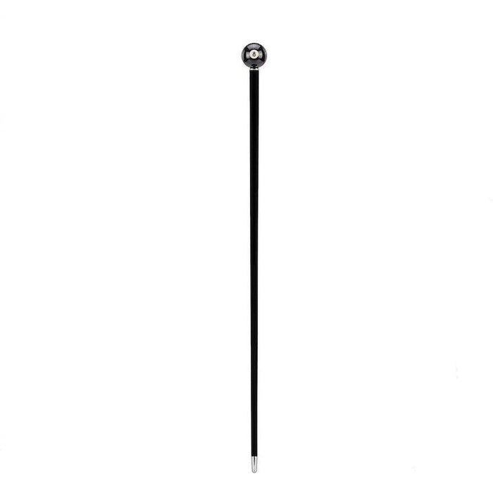 Black Billiard Pool 8 Ball Walking Cane, Knob Style Handle