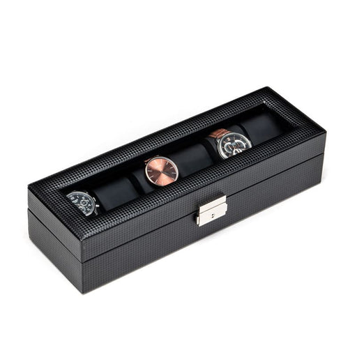 Premium Quality Black Carbon Elegance Box with 6 Slots