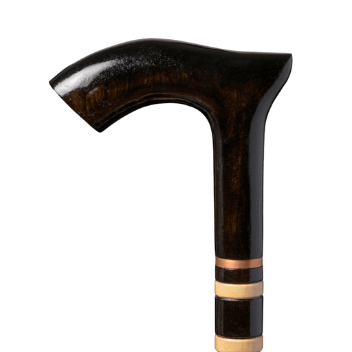 Black Classic Cane with Hand-Carved Ornamental Grapevine