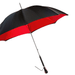 Black Double Cloth Red Interior Crystal Umbrella