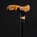 Black Epoxy and Maple Burl Walking Cane, Stylish for Men and Women