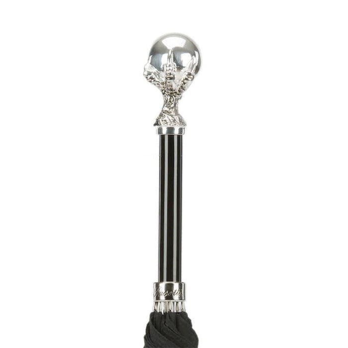 Black Fashionable Umbrellas For All Seasons, Silver Claw Handle