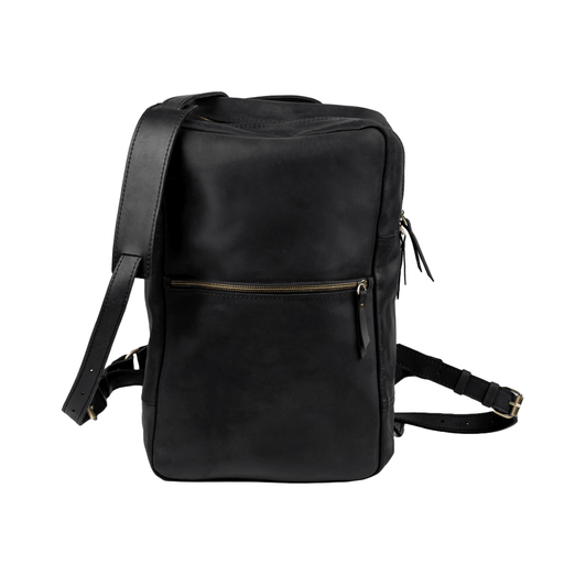 Black Leather Backpack For Men, Travel Backpack