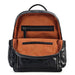 Black Men's Vegetable Leather Commuter Backpack