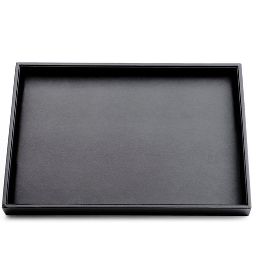 Black PU Leather Jewelry Display Tray Organizer