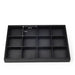 Black PU Leather Jewelry Display Tray Organizer