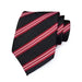 Formal Black and Red Striped Silk Necktie for Men - Classy Accessory
