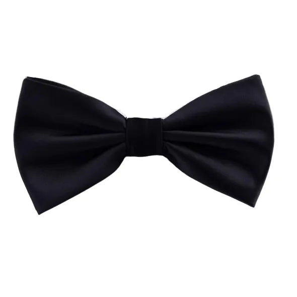 Black Silk Pre-Tied Bow Tie for Classy Men