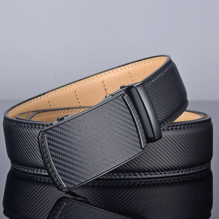 Black Suit Leather Belt For Men, Frederik Model