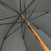 Black & White Umbrella with Hand-Curved Malacca Wood Handle