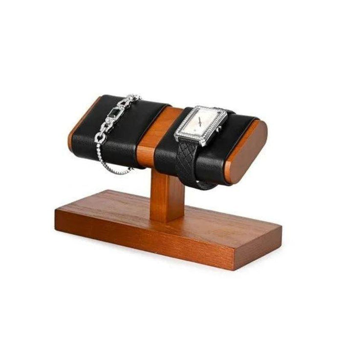 Black Wood Watch Holder with 2 Slots - Phanès