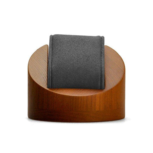 Black Wooden and Microfiber Watch Stand - Hera