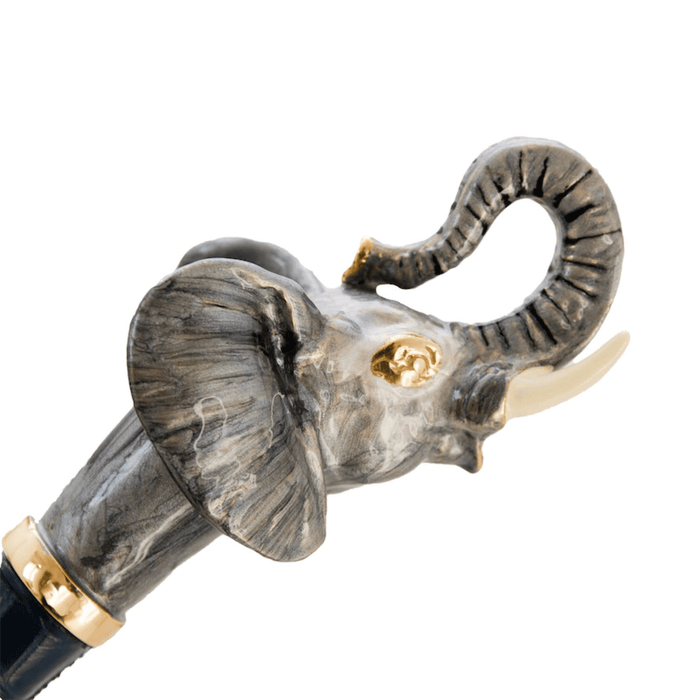 Blue Classic Elegant Elephant Handle Umbrella