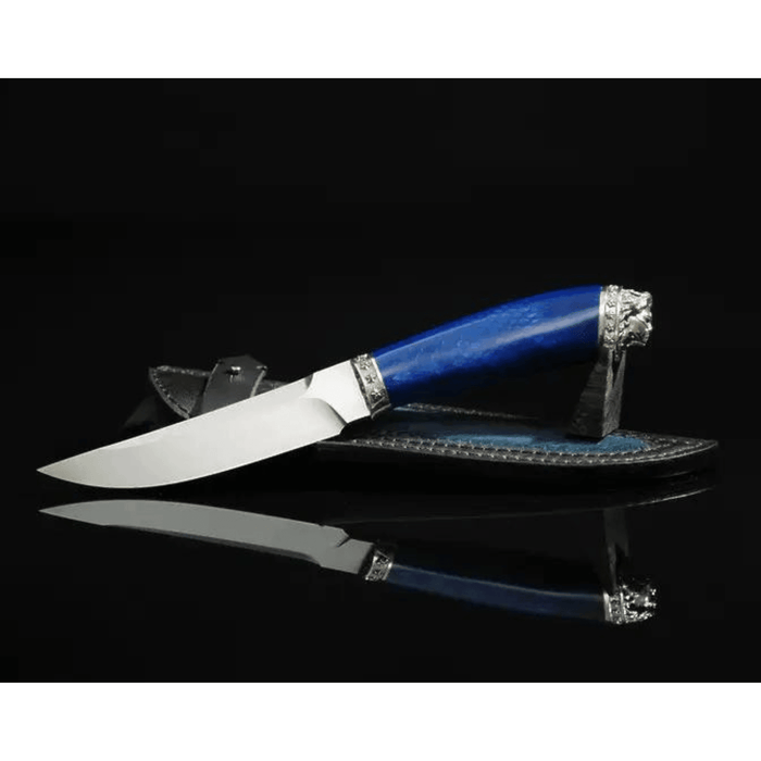 Blue Handmade Hunting Knife "Mystery"