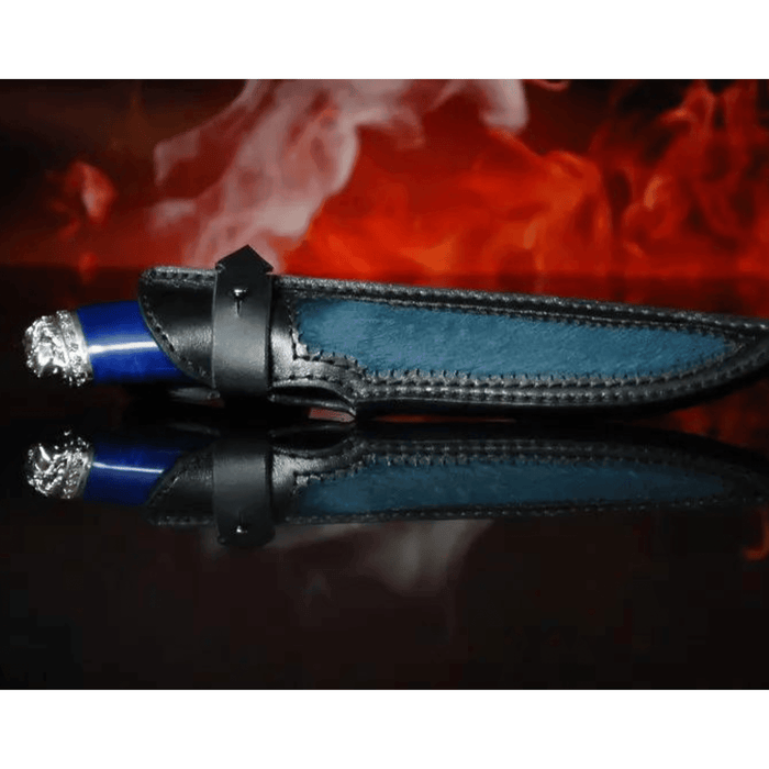 Blue Handmade Hunting Knife "Mystery"