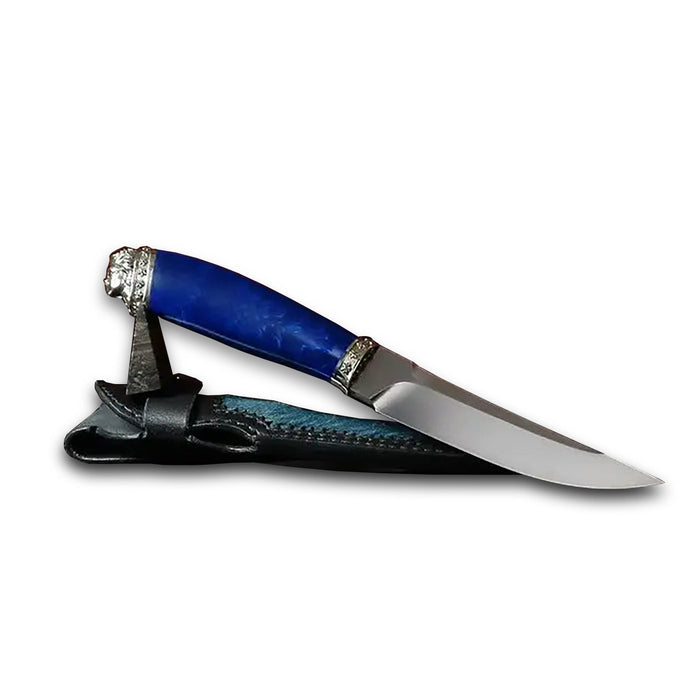 Blue Handmade Hunting Knife "Mystery"