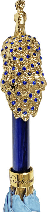 Blue Peacock Design Umbrella for Women