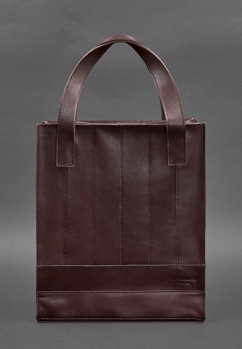 Elegant leather shopper tote for women