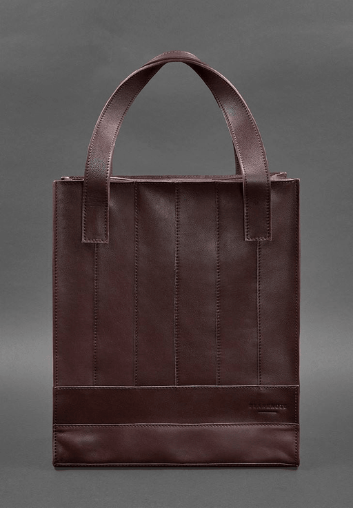 Elegant leather shopper tote for women