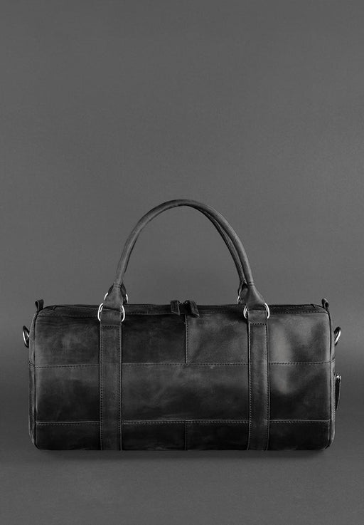 Leather travel bag with reinforced bottom