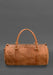 Leather travel bag with detachable case