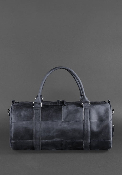 Expandable leather travel bag