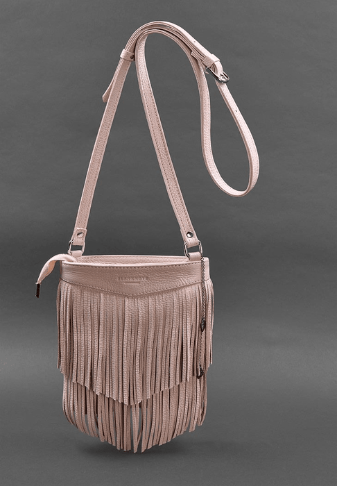 Unique Women's Mini Crossbody Bag with Leather Fringe Accents