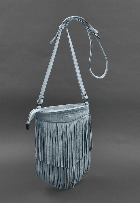 Unique Mini Crossbody Women's Leather Bag with Fringe