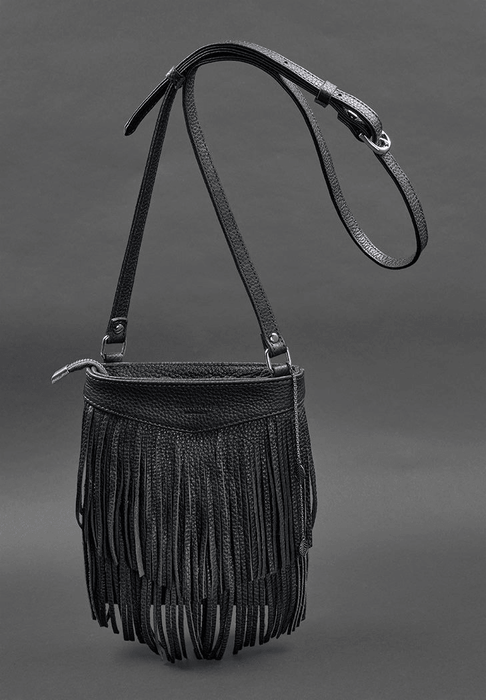 Unique Mini Crossbody Women's Leather Bag with Fringe