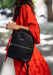 Light Beige Leather Elegant Women's Mini Backpack