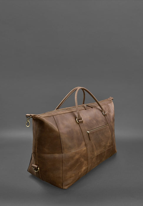 Leather travel bag for women