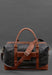 Leather travel bag with leather accents