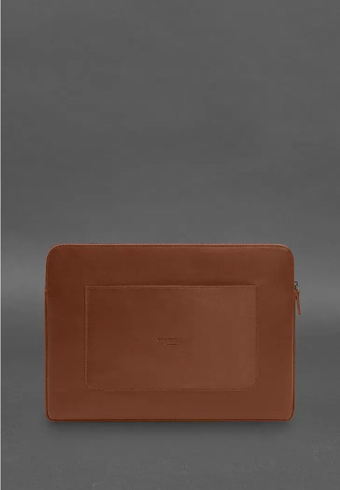Genuine Leather Laptop Case – Zippered with Secure Flap and Front Pocket
