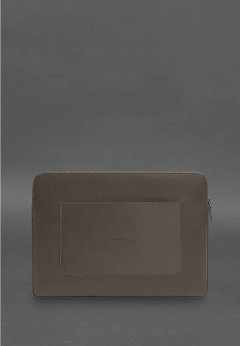 Genuine Leather Laptop Case – Zippered with Secure Flap and Front Pocket