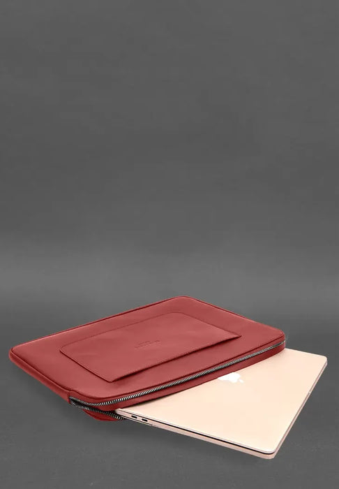Genuine Leather Laptop Case – Zippered with Secure Flap and Front Pocket