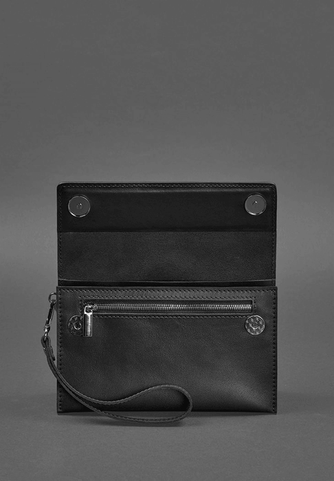 Premium leather men's clutch bag with handcrafted details