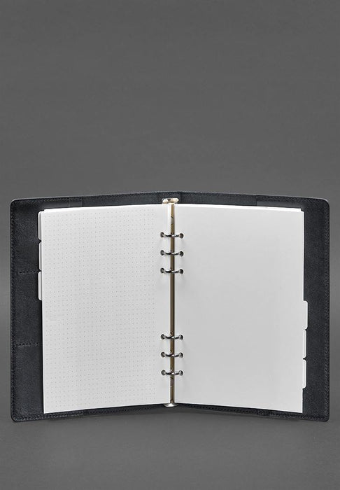 Leather notebook with refillable pages
