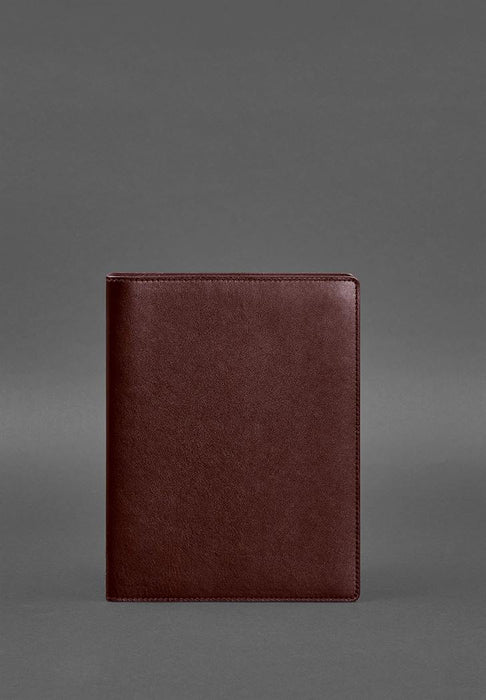 Leather notebook with snap closure
