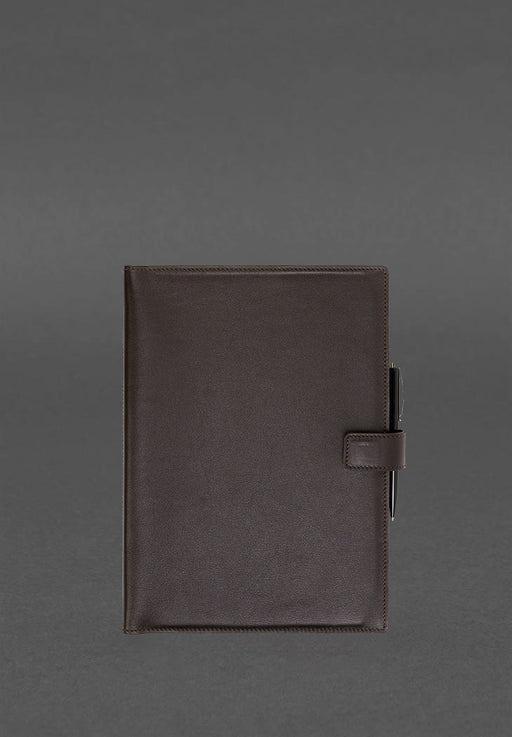 Leather notebook with blank pages
