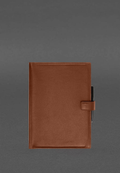 Leather notebook with dot grid
