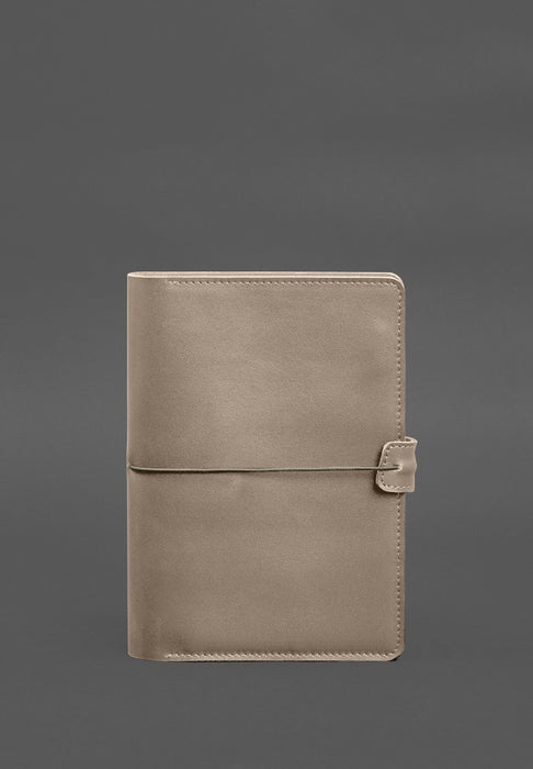 Leather notebook with business card slots
