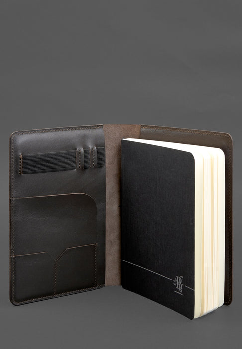 Leather notebook with bookmark
