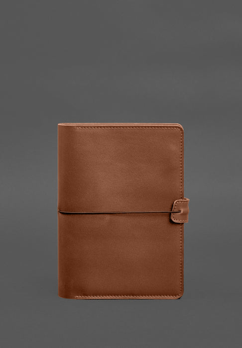 Leather notebook with compartments
