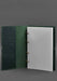 Leather notebook with multiple sections
