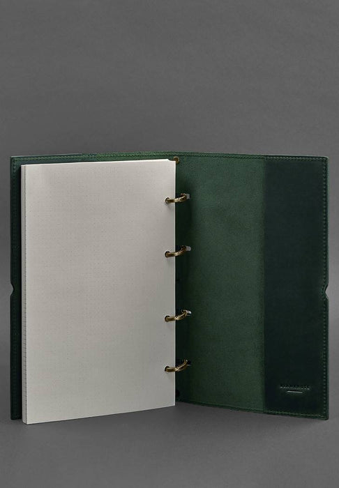 Leather notebook with tab dividers
